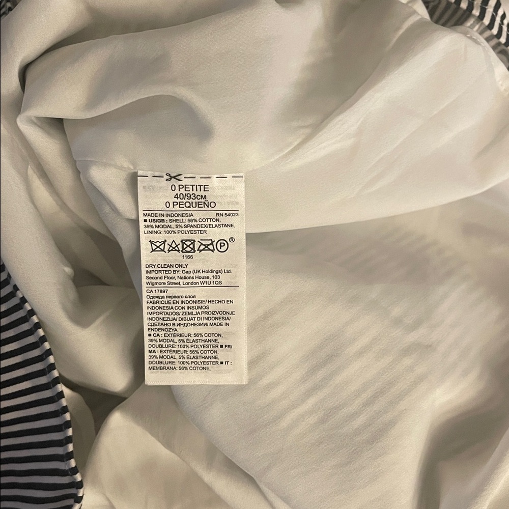 Banana Republic Black and White One-Shoulder Striped Blouse - Picture 5 of 7